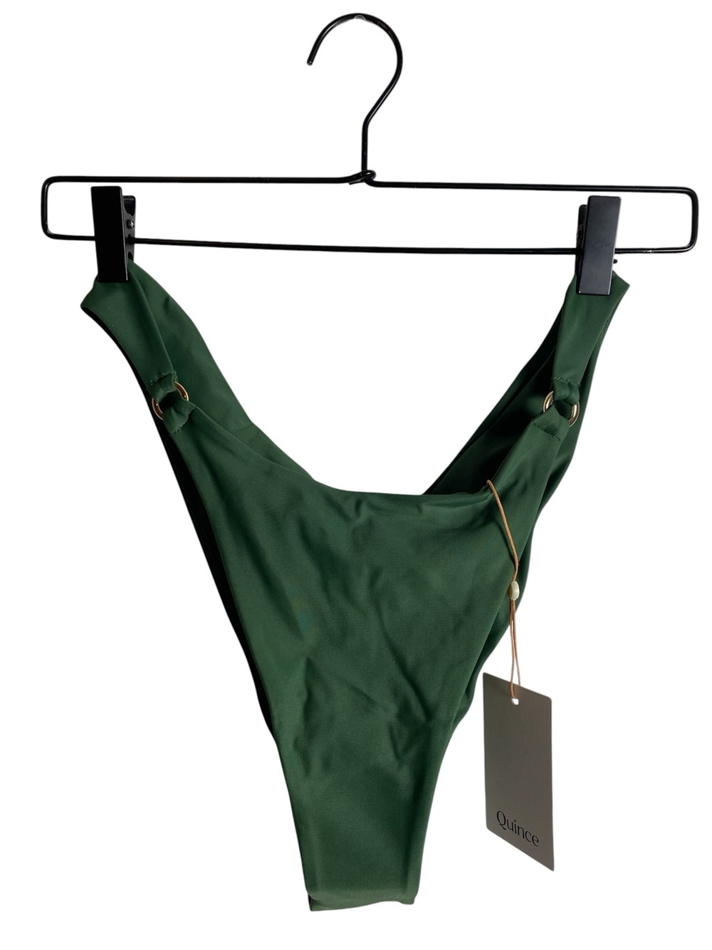 Quince green High-Leg Gold Ring Bikini Bottom